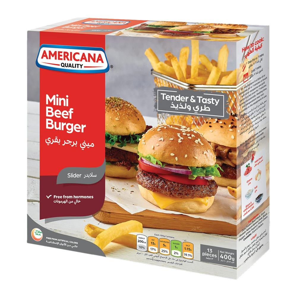 Americana Beef Mini Burgers 400 g