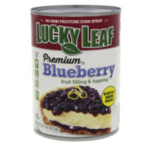 Pie filling for blue berries leaf