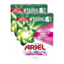 Ariel Automatic Fast Dissolving Floral Breeze Detergent Powder 2x2.5kg