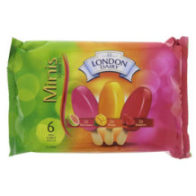 Ice Cream London Dairy Mini Stick Guava Raspberry Mango (6 x 60 ml)