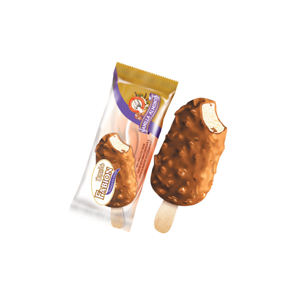 Fabion Vanilla Ice Cream With Almond Chocolate 110gm