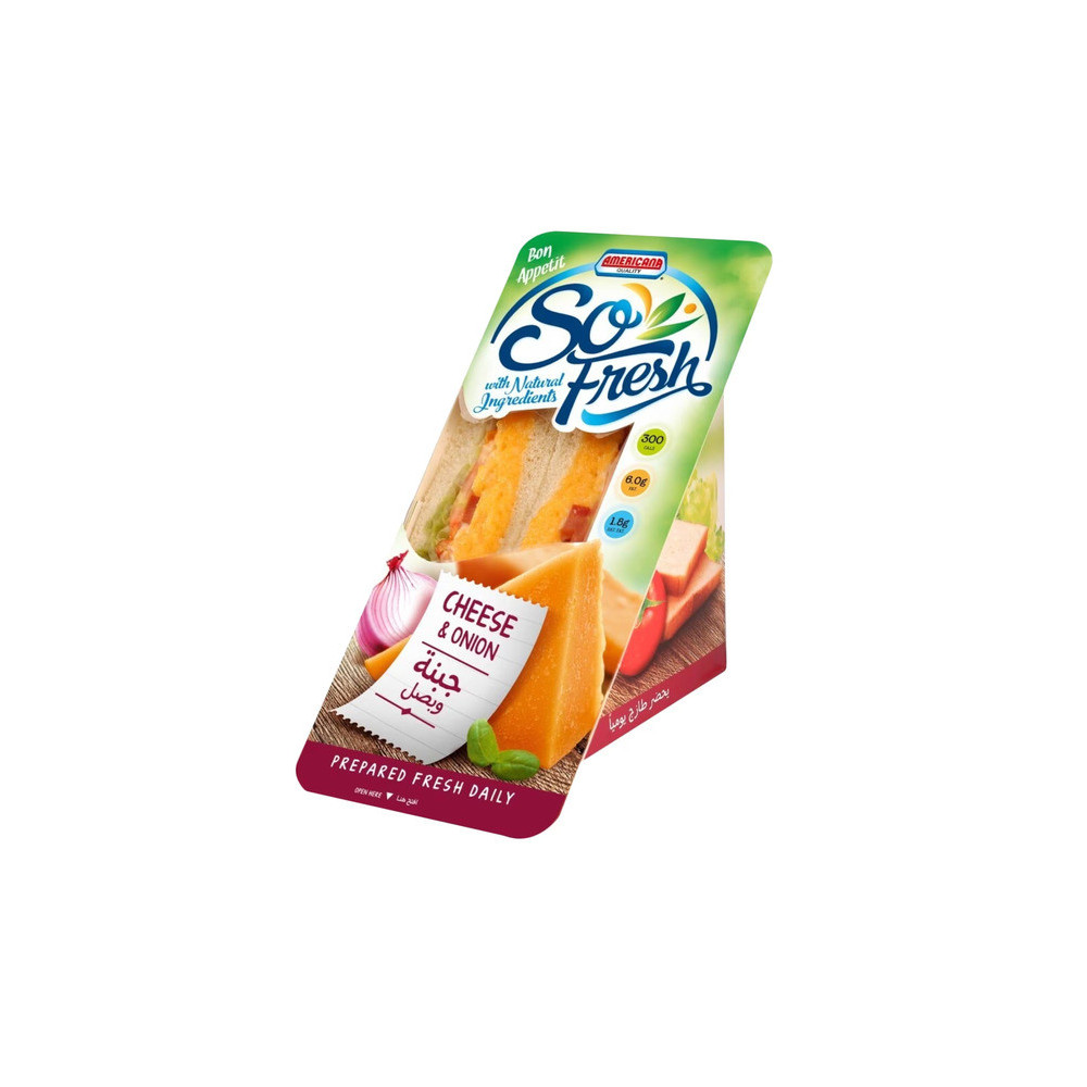 So-Fresh Jein White Bread Onion Sandwich 164gm