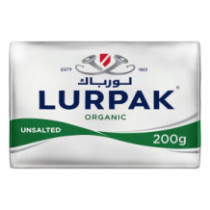 Unsalted Organic Cow's Milk Butter 200gm Lorpic