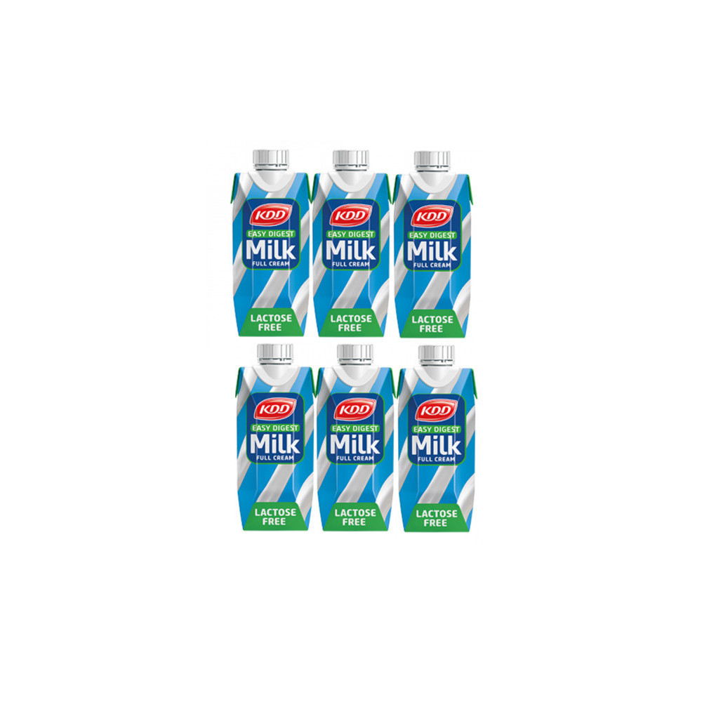 KDD Full-fat long-life milk (6 x 250 ml)