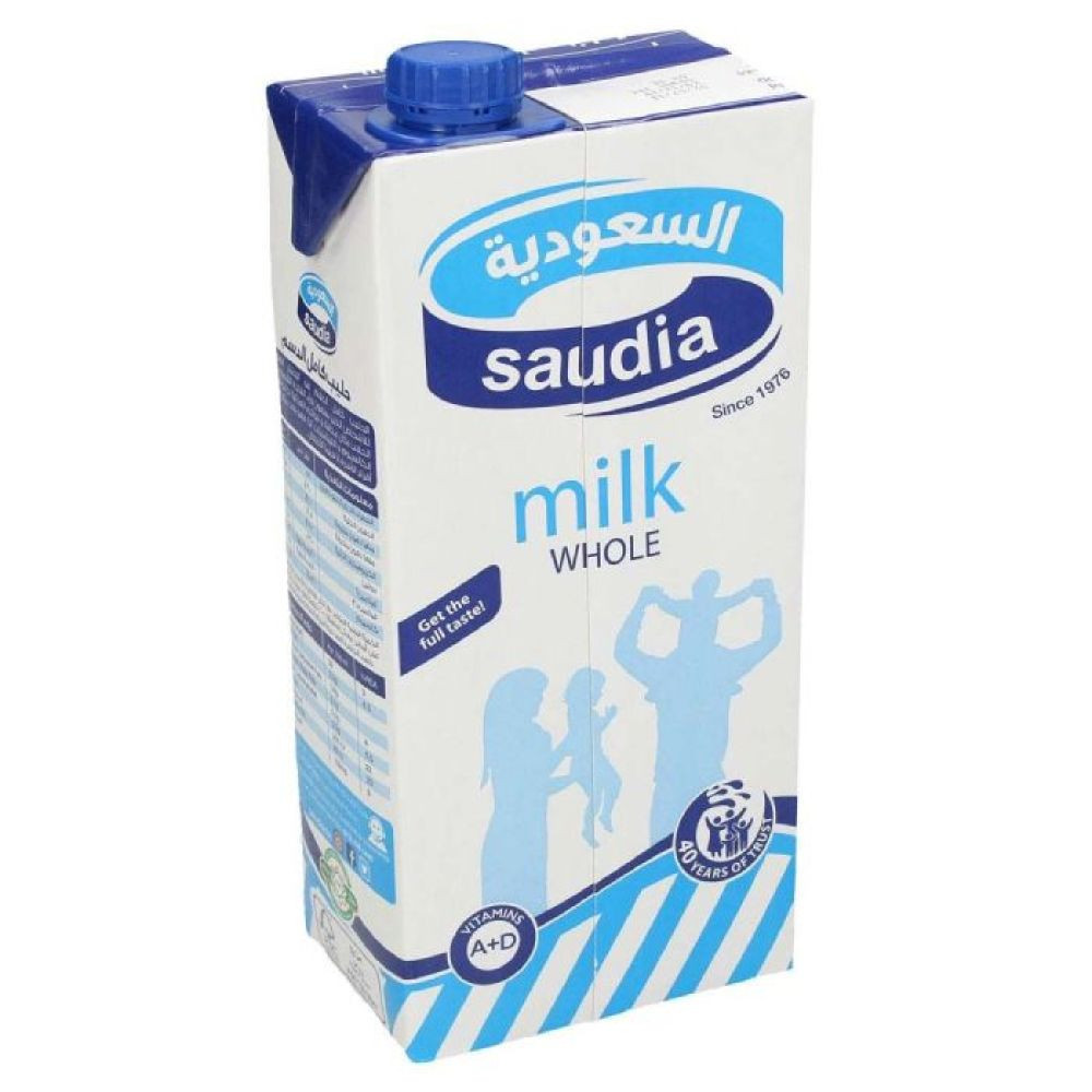حليب السعودية كامل الدسم طويل الأمد 1 لتر