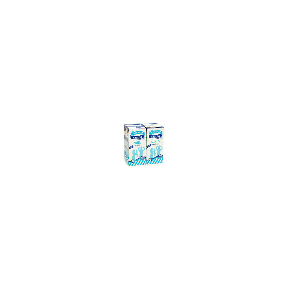 Saudia Low Fat Milk Long Life 4 x 1Ltr