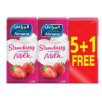 Almarai Long-Life Milk with Rich Strawberry (6 x 200 ml)