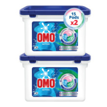 Omo 3-in-1 Laundry Capsules, 3 x 1 225 g 2 Pieces
