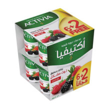 Activia Mixed Berry Light Yogurt 120 g 6+2 free