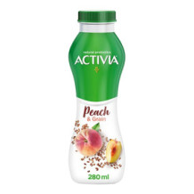 Activia Yogurt Drink with Peach and Grain Pieces 280 ml