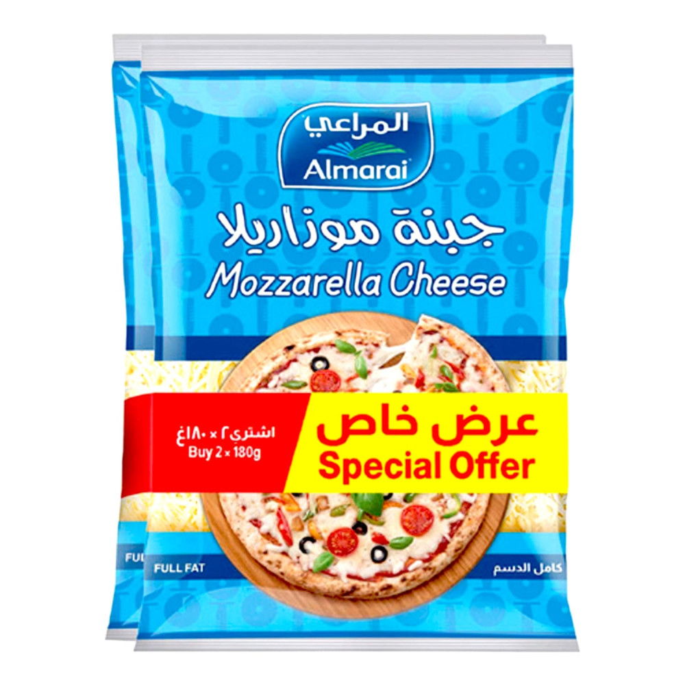 موزريلا كامل الدسم 180 جم 2 حبة المراعى