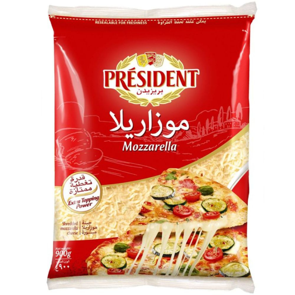 جبنة بريزيدانت موزاريلا مبشورة 900جم