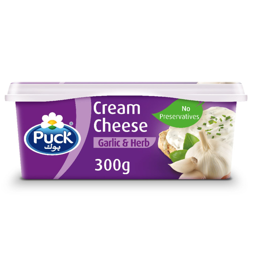 Puck Cream Cheese Spreadable Garlic and Herbs 300g