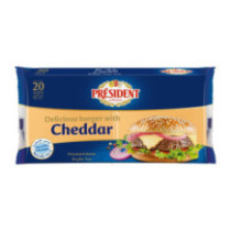 President Cheese Slices Hamburger Cheddar 400 gm