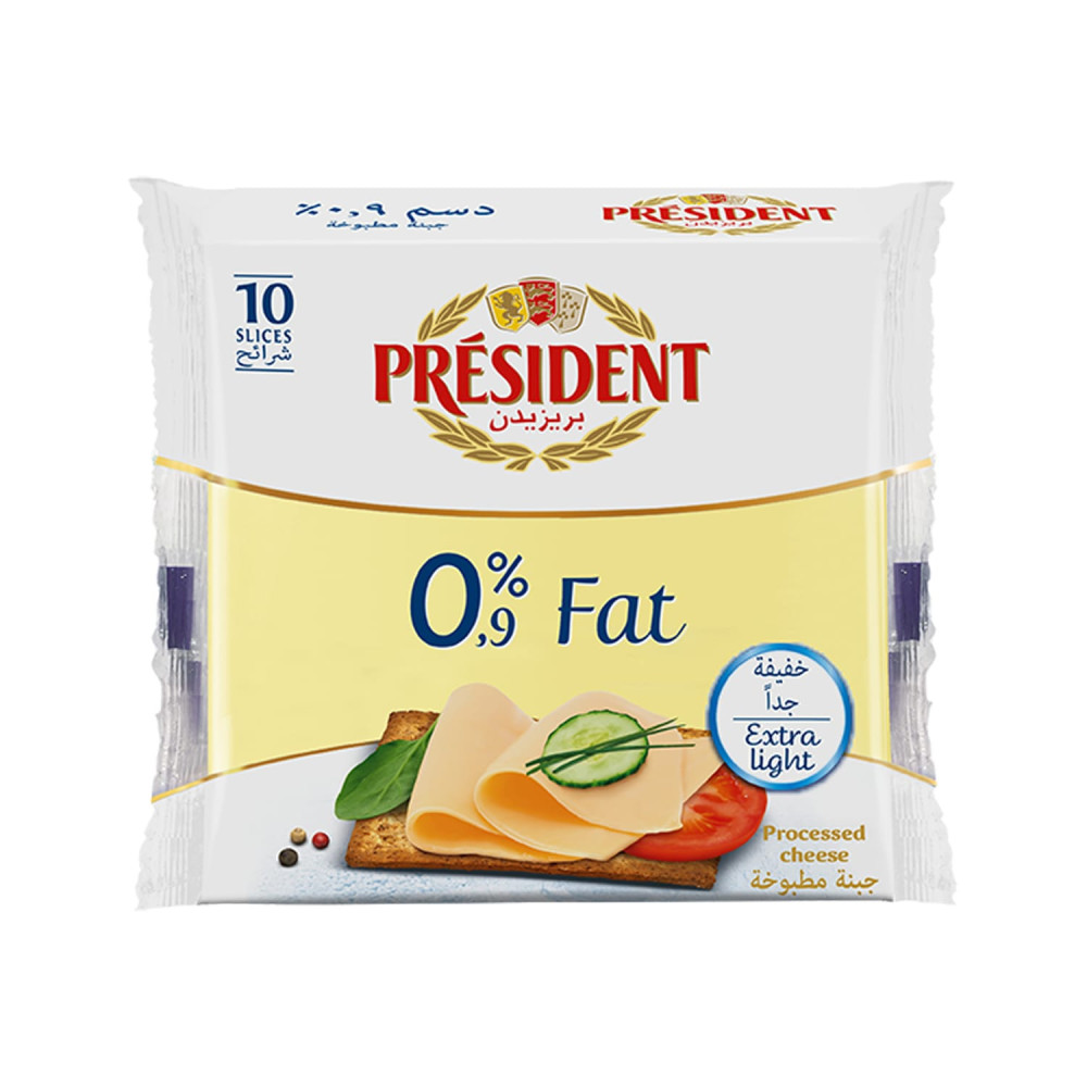 President Fat Free Sliced Cheese 200g