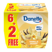 Danette vanilla 90 g (6+2) free