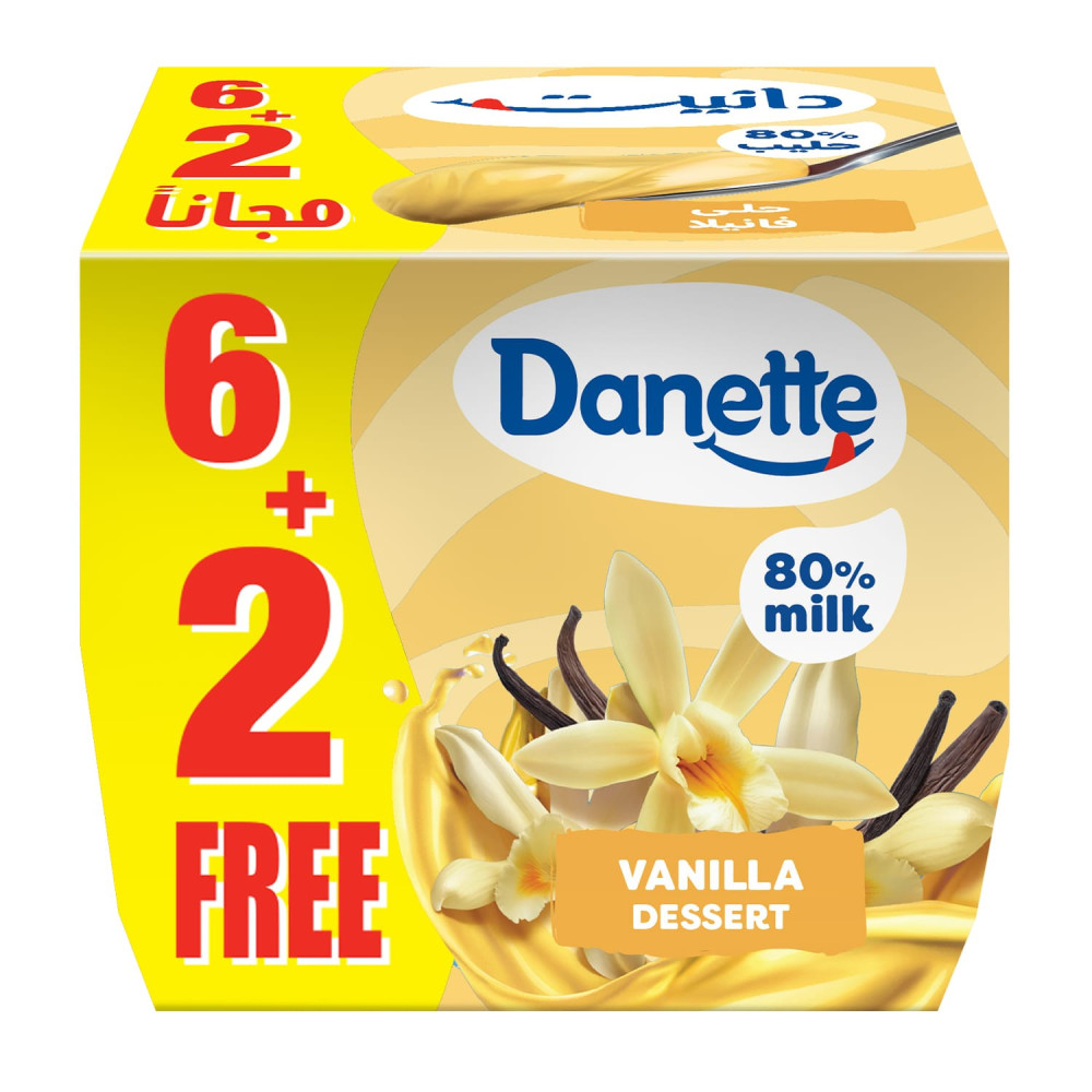 Danette vanilla 90 g (6+2) free