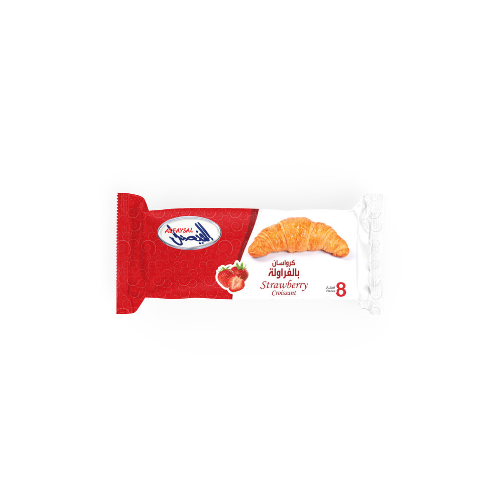 Al Faysal, FAMILY CROISSANTS STRAWBERRY 480G 8PC
