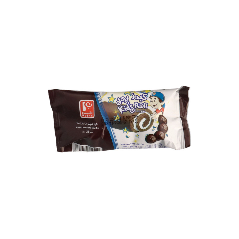 Patra Roll Cake for Kids Vanilla and Chocolate 25 g