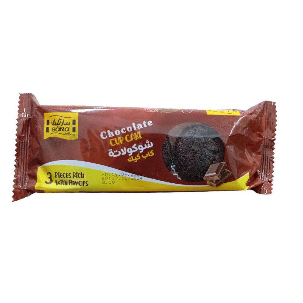 Sara Cake Chocolate Cup Cake, 3x25g