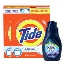 Tide Green 2.5 Kg 2 Pieces + Downey 400 ml
