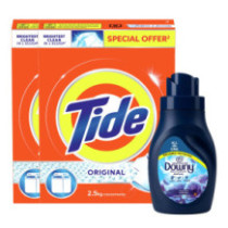 Tide Green 2.5 Kg 2 Pieces + Downey 400 ml