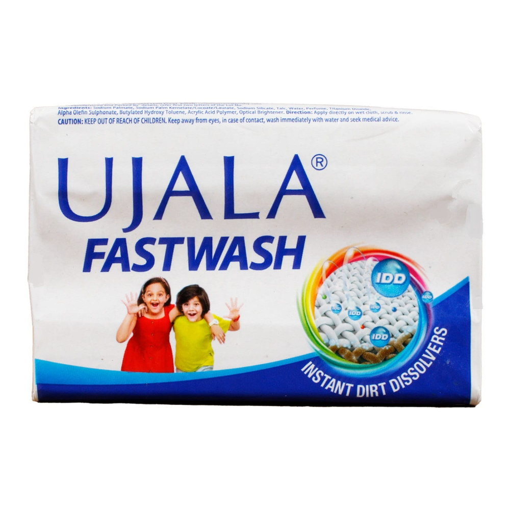 Ujala Fast Wash Laundry Soap - Instant Dirt Dissolvers - 150 gm