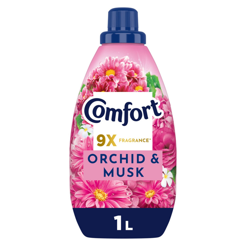 Comfort Concentrate Fabric Softener Orchid & Musk 9x fragrance 1 Litres