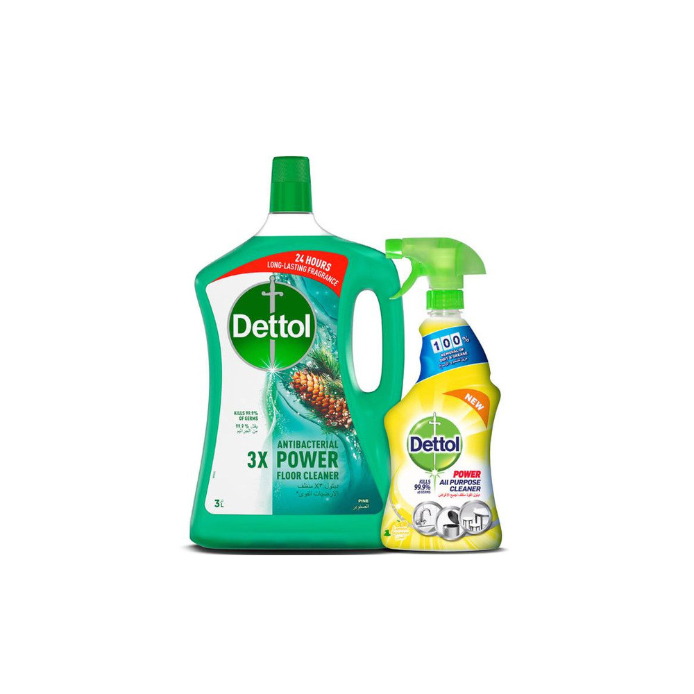 Dettol Multi Purpose Cleaner Pine 3L + Trigger Lemon 500Ml
